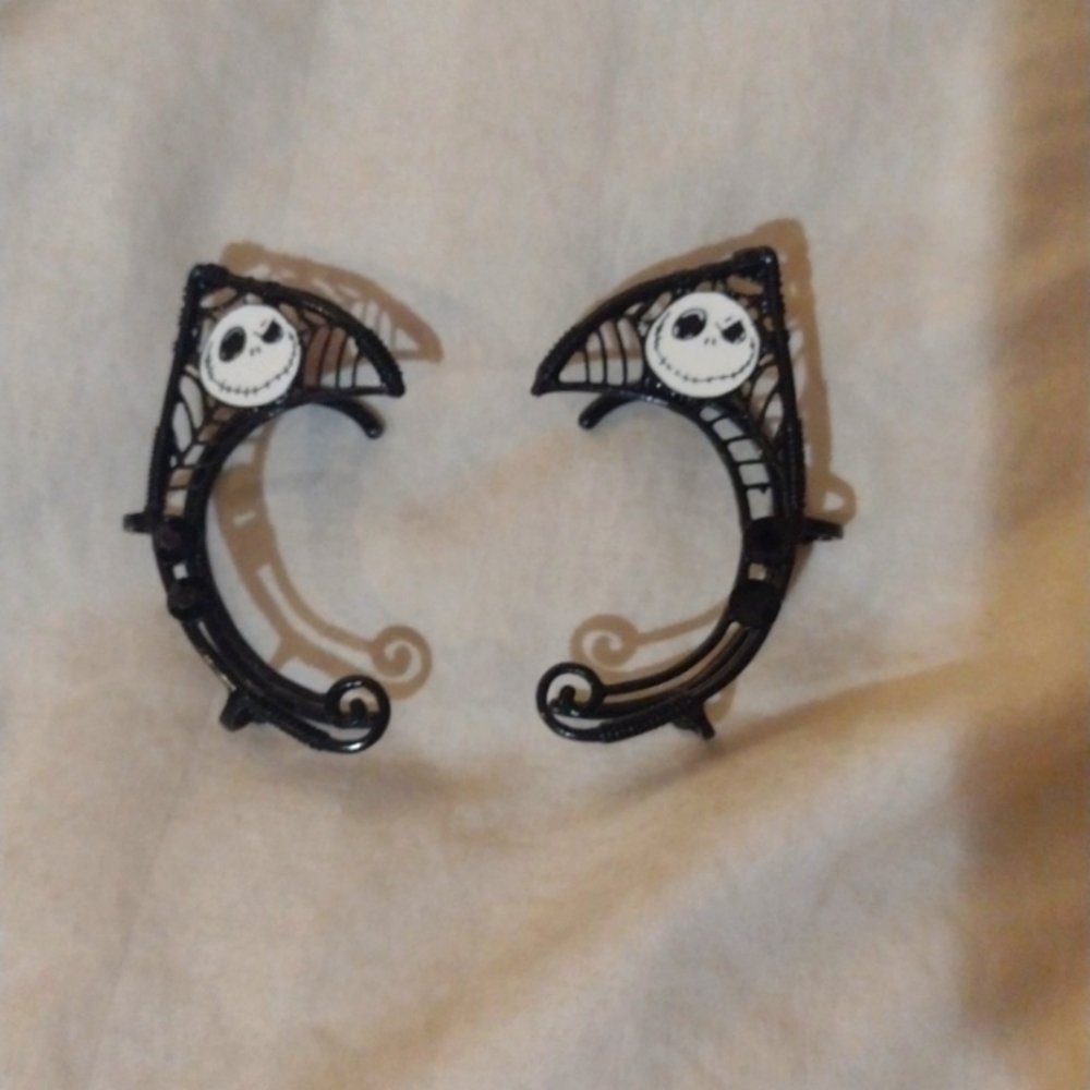 Nightmare before Christmas Jack skellington elf ear cuffs